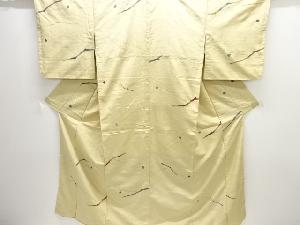 アンティーク　抽象模様手織り紬着物